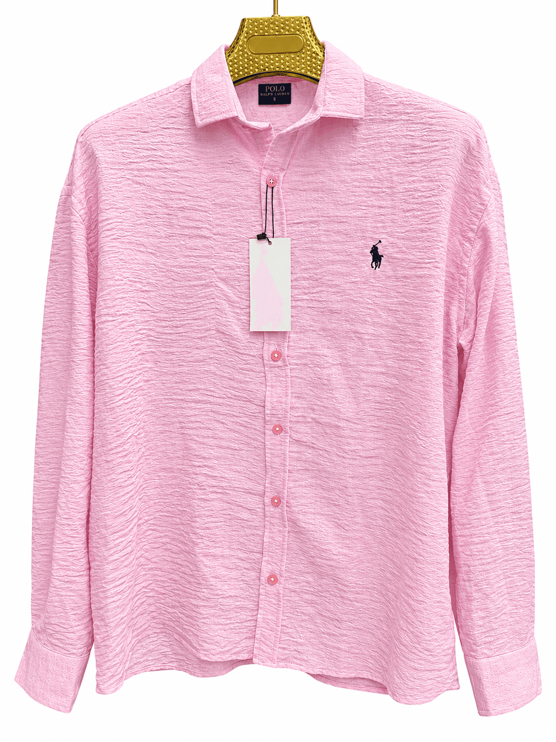 Chemise homme en lin effet froissé – manches longues.